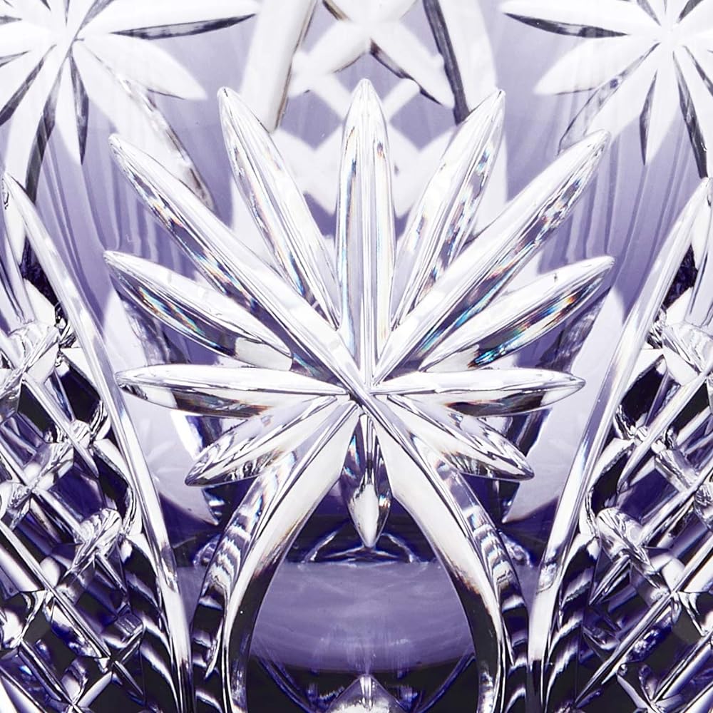 Kagami Crystal (Kagami) Rocks Glass Purple 240cc Edo Kiriko Yarai Heavy Star Emblem T727-2668CMP