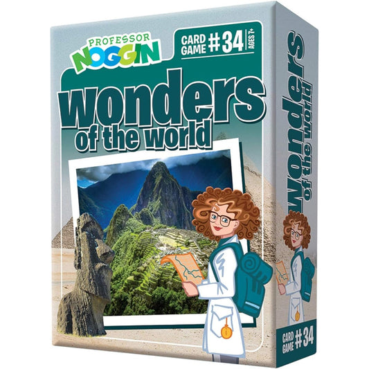 Professor Noggin's Wonders of The World Trivia Card Game - Educational Trivia Based Card Game for Kids - Trivia True False Multiple Choice - Ages 7+ - Includes 30 Trivia Cards