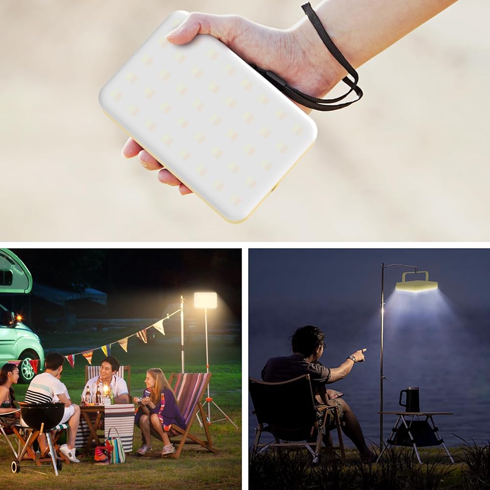 20,000 mAh LED Lantern, Rechargeable, Large Capacity, Camping Light, 1,200 Lumens, High Brightness, 3 Color Switching, Daylight Color, Daylight Color, Daylight White, Bulb Color, Continuous Lighting