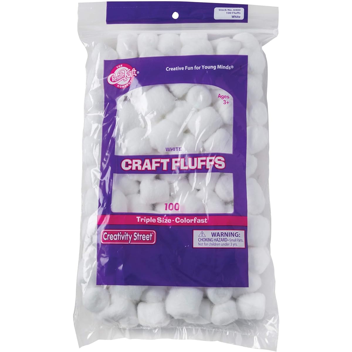 SWAB,CRAFTFLUFS,100PK,WHT