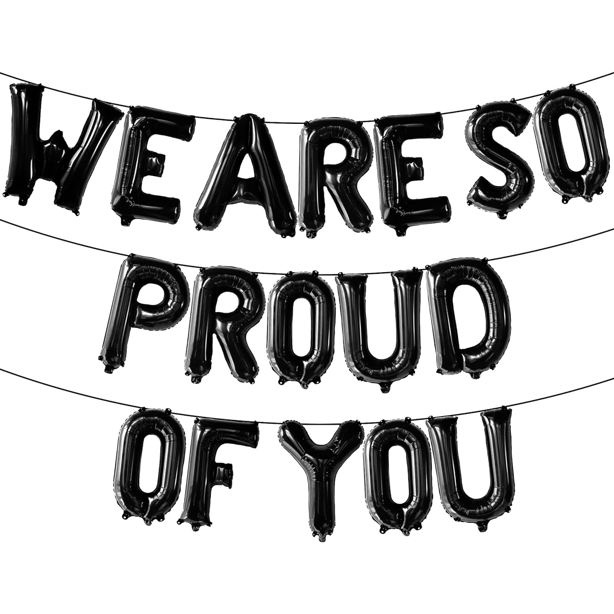 Black We Are So Proud of You Balloons - 16 Inch, Graduation Balloons 2022 | We Are So Proud of You Graduation Banner | Graduation Decorations 2022, Graduation Party Decorations, Army Party Decorations