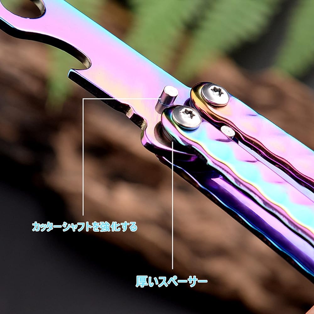 ALITOR Butterfly Knife for Practice Trainer for Training Folding Type for Flapping Fly Practice No Blade Survival Game Supplies G10 Handle Butterfly Knife Butterfly Practice Sword Beginner Adult All Steel Uncut Blade [C] (black)
