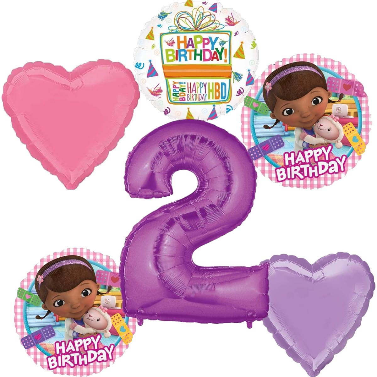 Doc McStuffins Party Supplies 2nd Birthday Balloon Bouquet Decorations