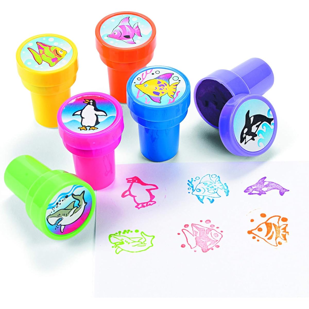 Fun Express Ocean Life Stamp Birthday Party Loot Bag Accessories (24 Pieces)