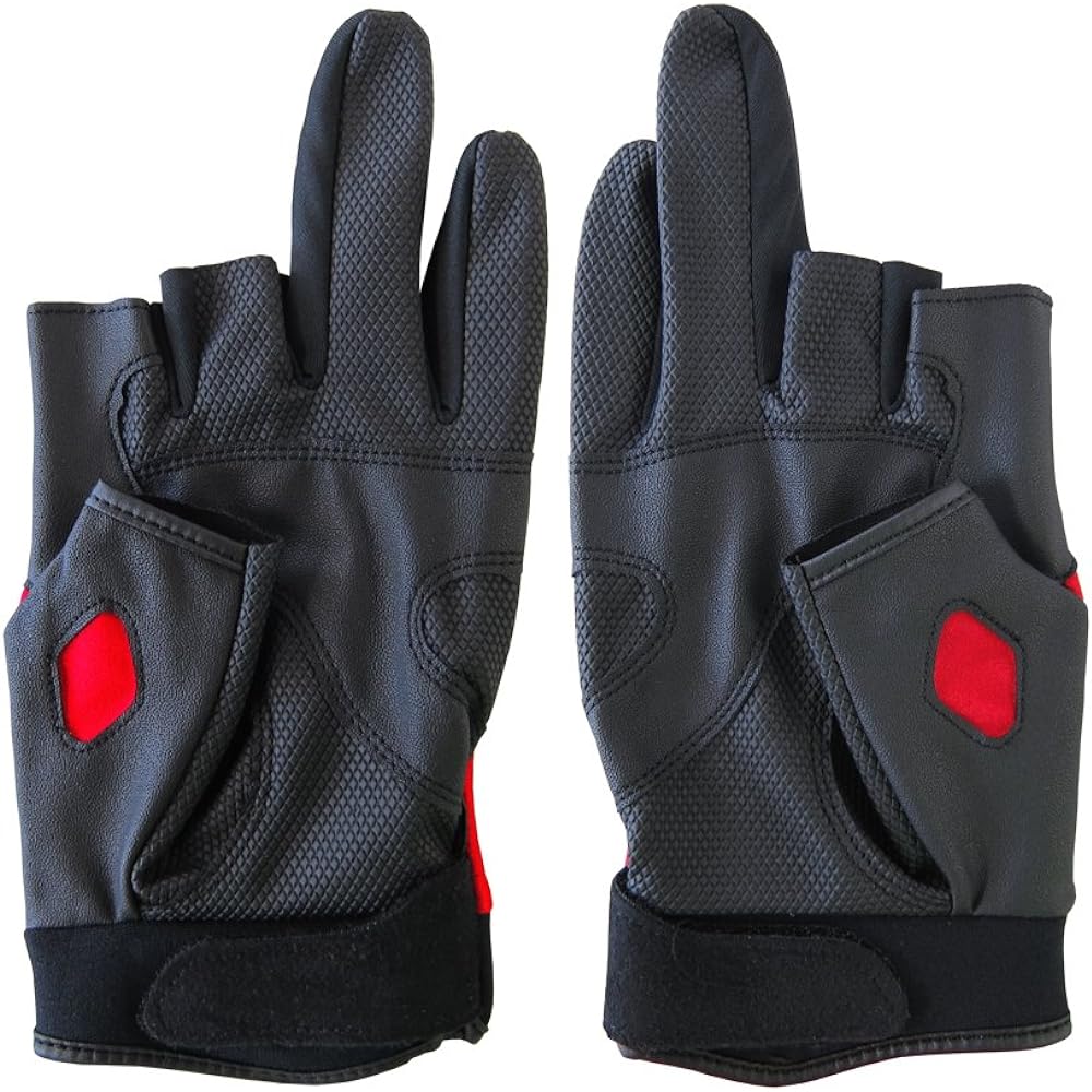 kizakura Kz Gloves (3 cuts) Kz-G2 Black x Red