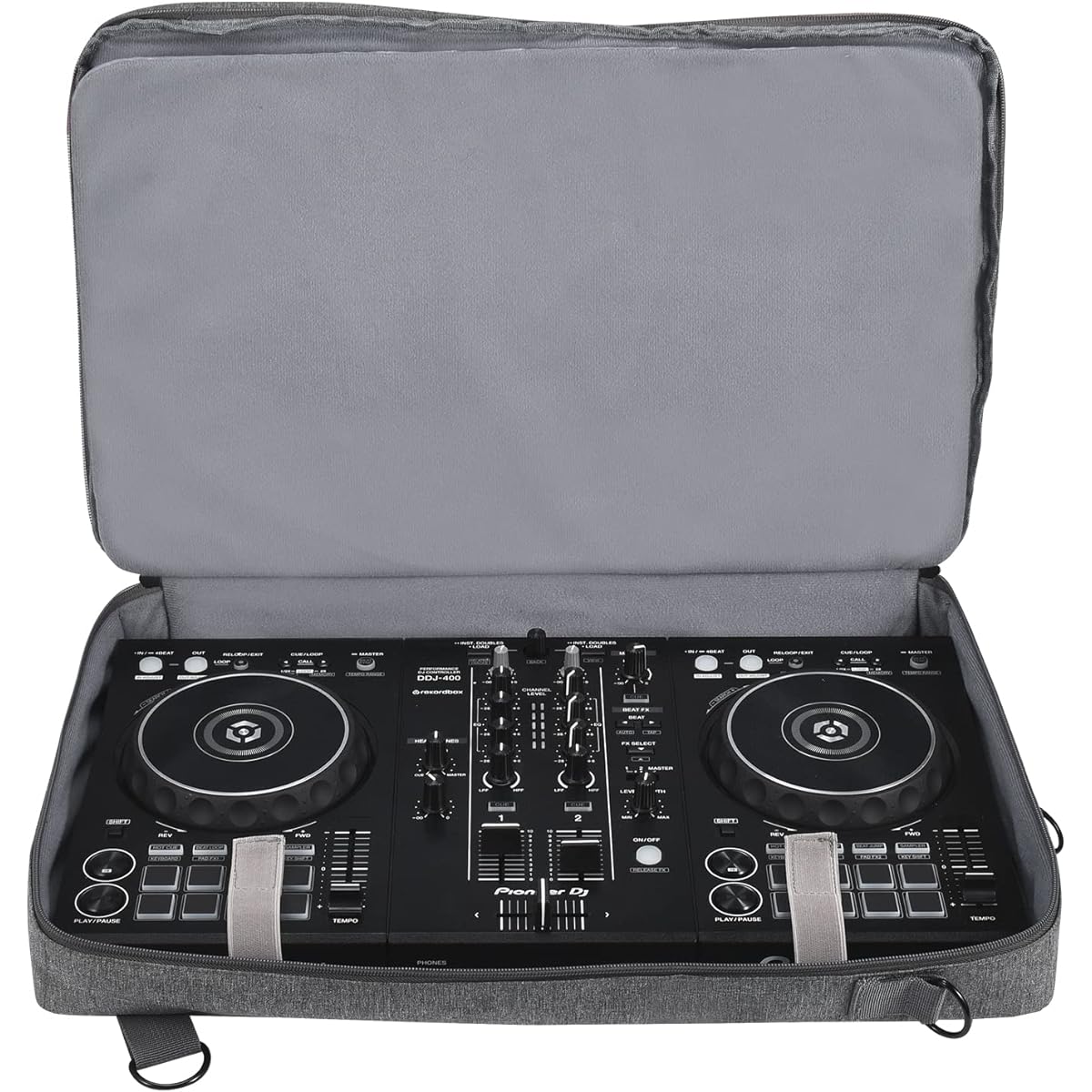 Seracle Carry Case Portable Bag Travel Case Compatible with DDJ-FLX4 / DDJ-400 / DDJ-SB3 Portable Controller and DJ Headphones (Gray)