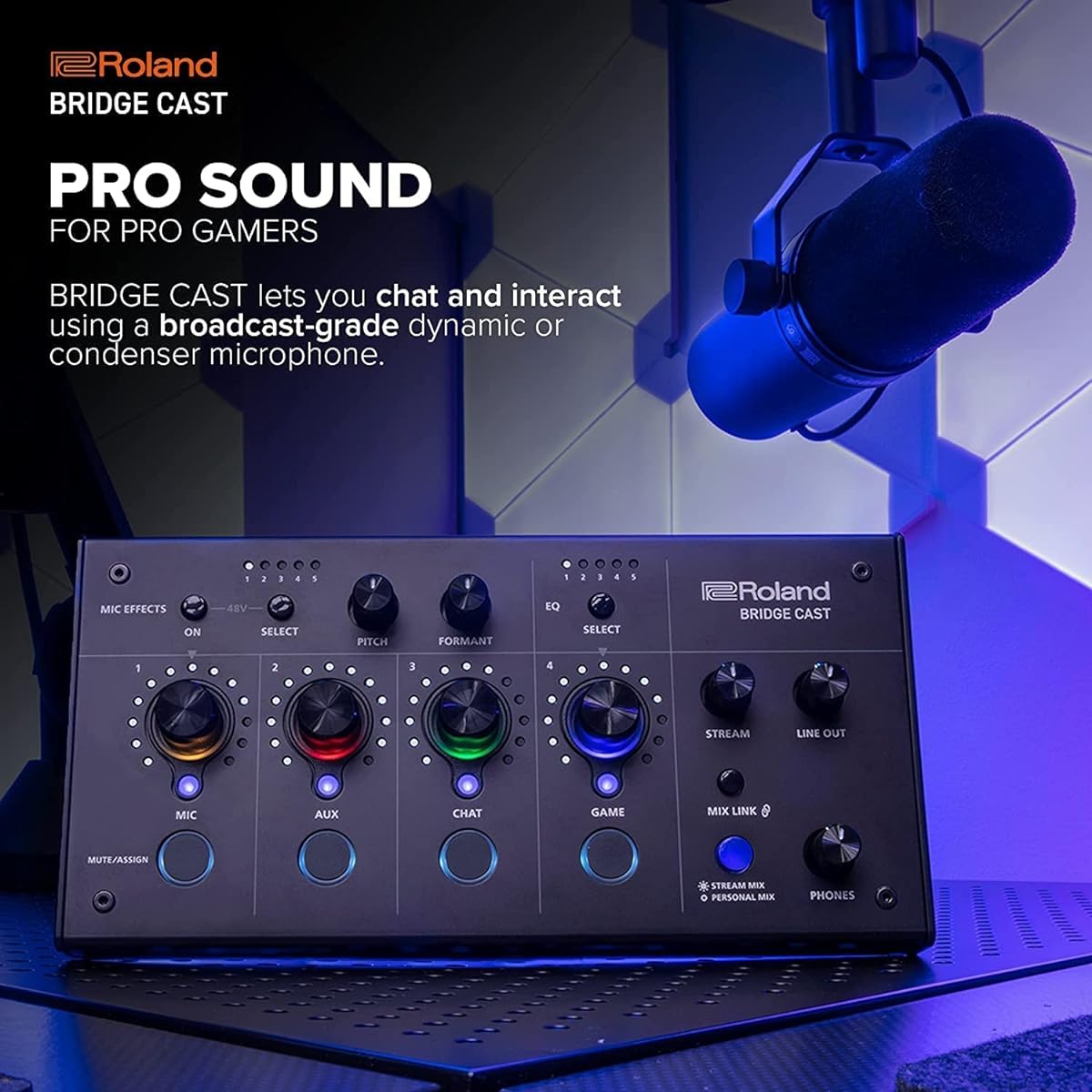 Roland Dual Bus Gaming Mixer BRIDGE CAST & ELECOM HDMI Switcher 2 Piece Set