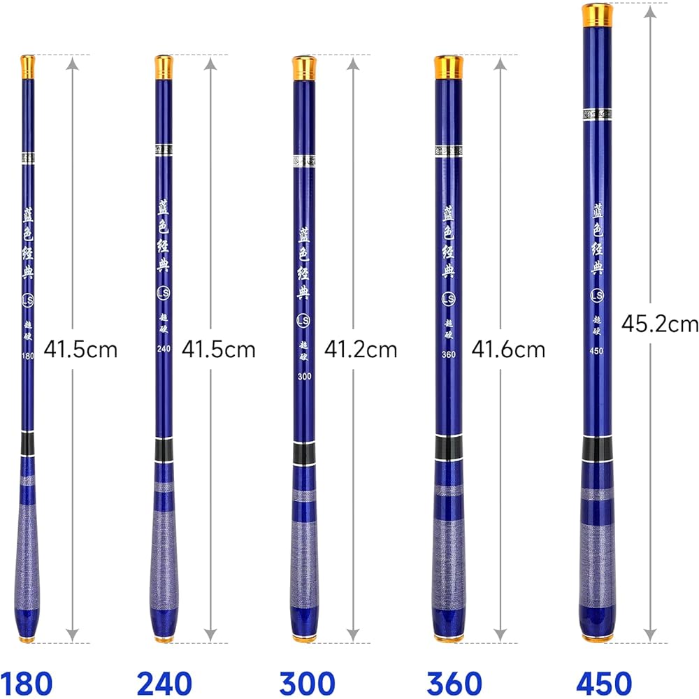 SANLIKE Mountain Stream Rod, Lightweight, Extended Rod, Compact Rod, Fishing Rod, Carbon Rod, Embankment, Lakeside, Mountain Stream, Beginner 1.8M/2.4M/3.6M/4.5M