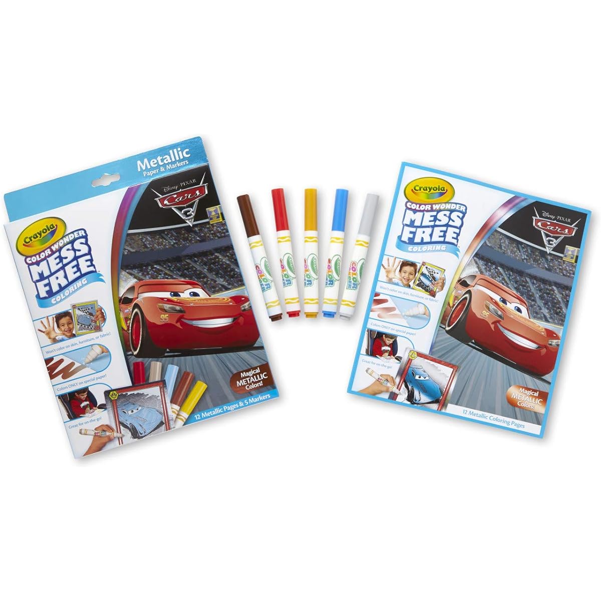 Crayola Color Wonder Cars 3, Mess Free Coloring, 12 Pages