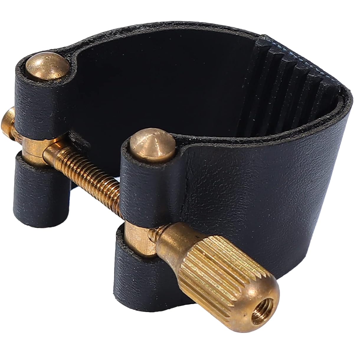 Artificial Leather Alto Saxophone Mouthpiece - Buckle Compact Durable Black