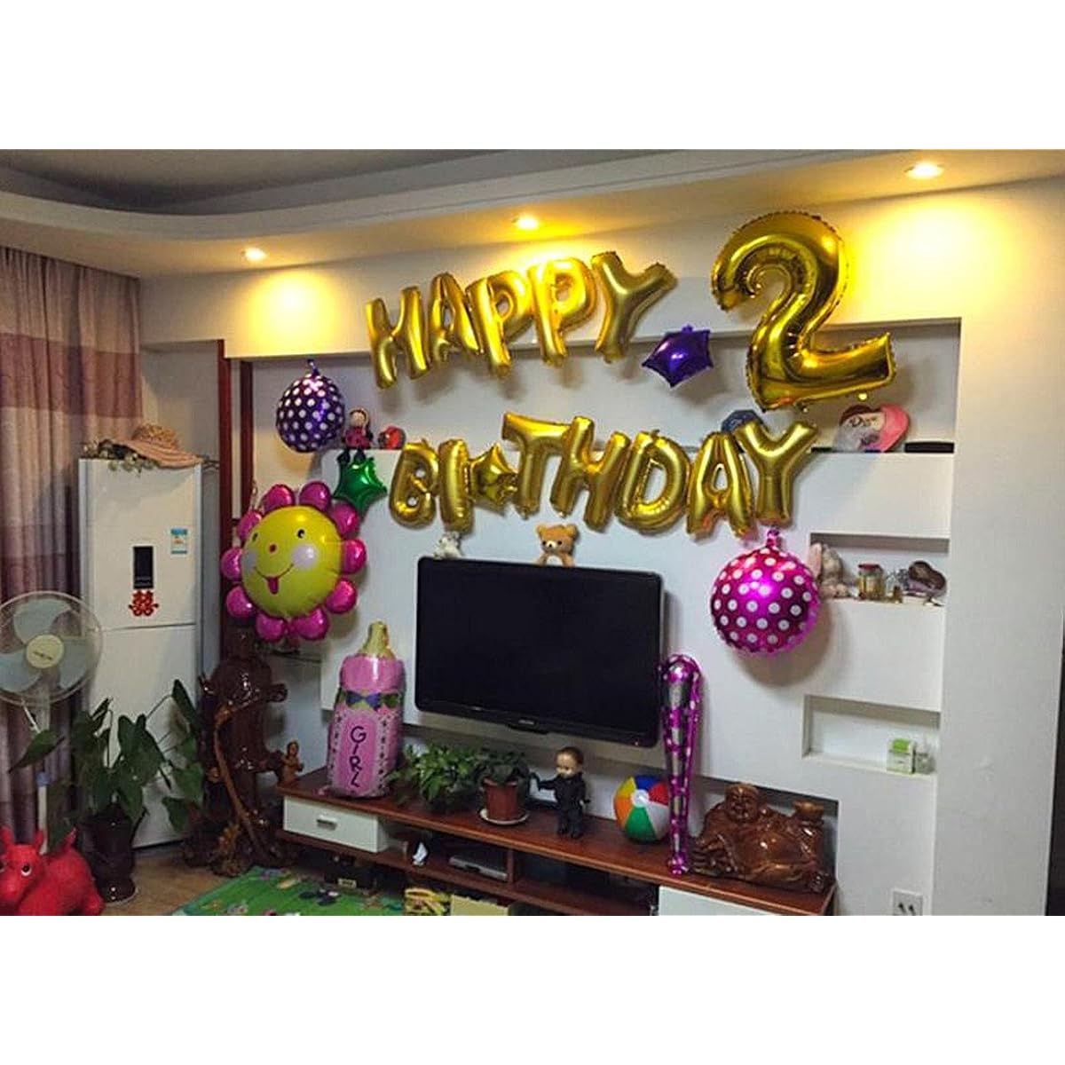 Glanzzeit 32 inch gold foil balloons A-Z and 0-9 for parties, weddings, birthdays and other decorations, gold unknown