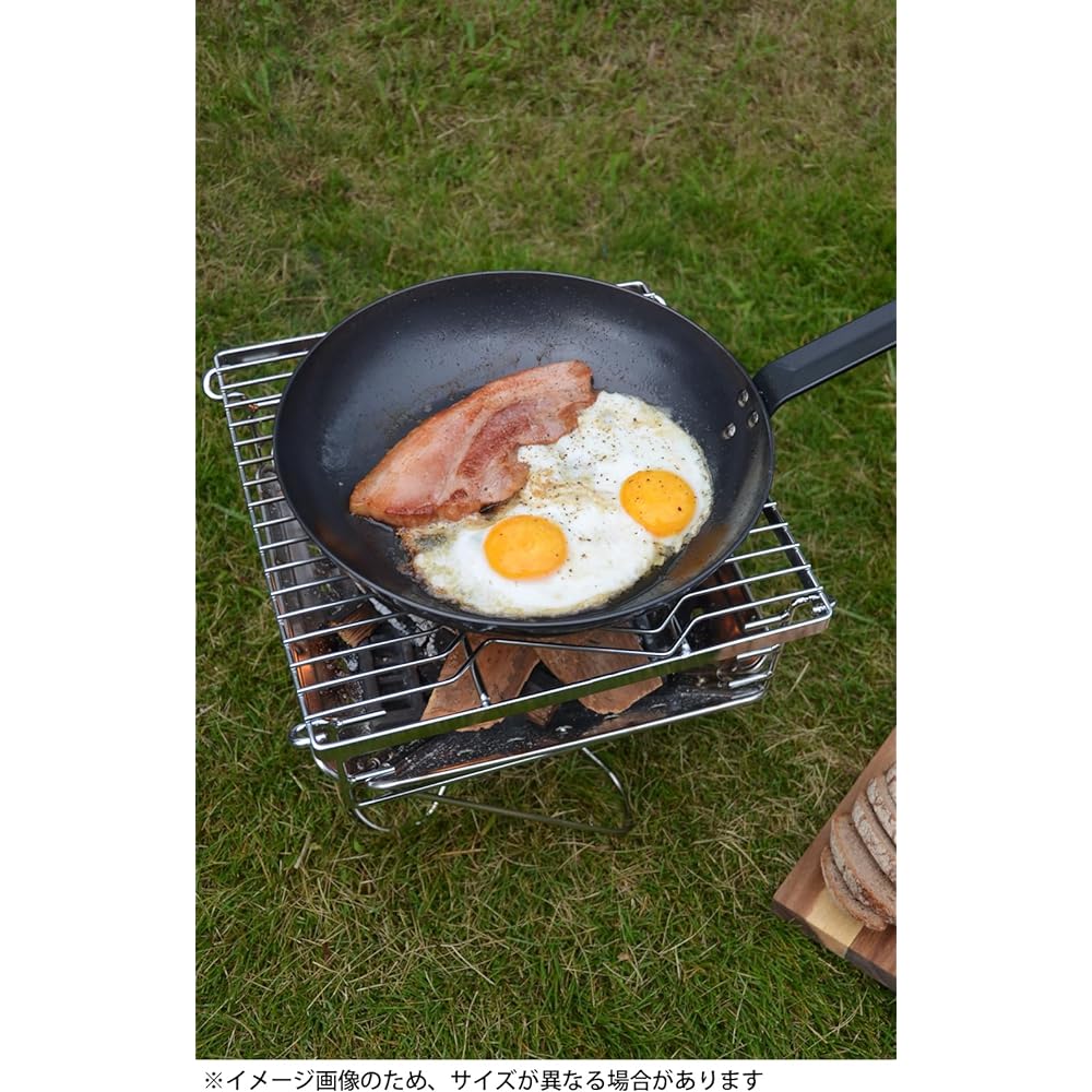 River Light Goku PRO Iron Frying Pan 20cm Iron Nitride Nitriding Compatible with IH Rust Resistant Made in Japan KPR1220