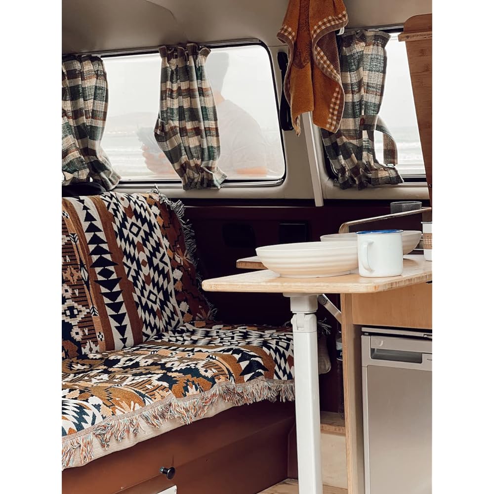 Peel Forest Camp Ortega Mexican American Geometric Pattern Blanket, Outdoor Towel Blanket, Stylish Multi-Cover Rug, West Coast Interior Sofa Cover 130X160cm