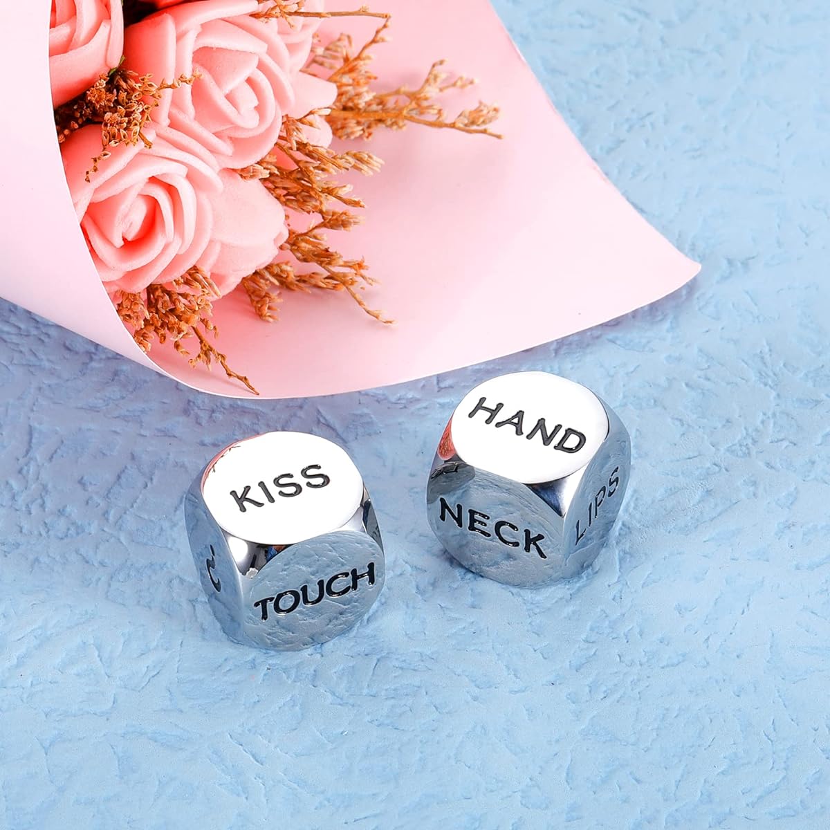 2pcs Couple Game Date Night Dice Funny Valentine's Day Love Dice for Women Men Love Action Decision Dice Prank Game Dice Adult Her Birthday Christmas Wedding Anniversary Engagement Gift