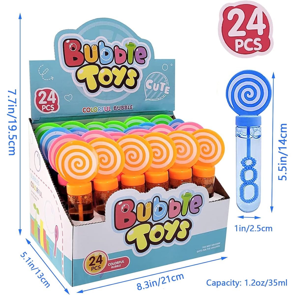 24pcs Bubble Wands 4 Colors Bubble Wands for Kids Mini Bubble Party Favors Wedding Birthday Bubble Sticks Small Bubbles Bulk Summer Gifts for Kids
