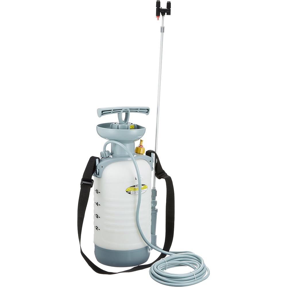 KOSHIN Pressure Accumulation Sprayer Tank 5L Mister Auto HS-503W Telescopic 2-stage Nozzle Spout 2 Pieces W Piston Pesticide Disinfection Spraying
