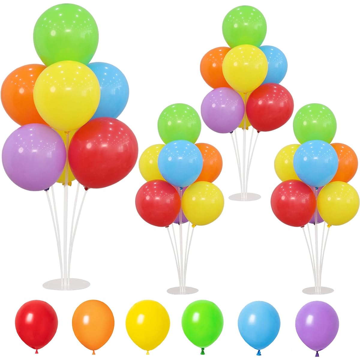 Balloon Stand Kit for Table with Base Centerpiece Rainbow Balloon Holder Birthday Party Decorations