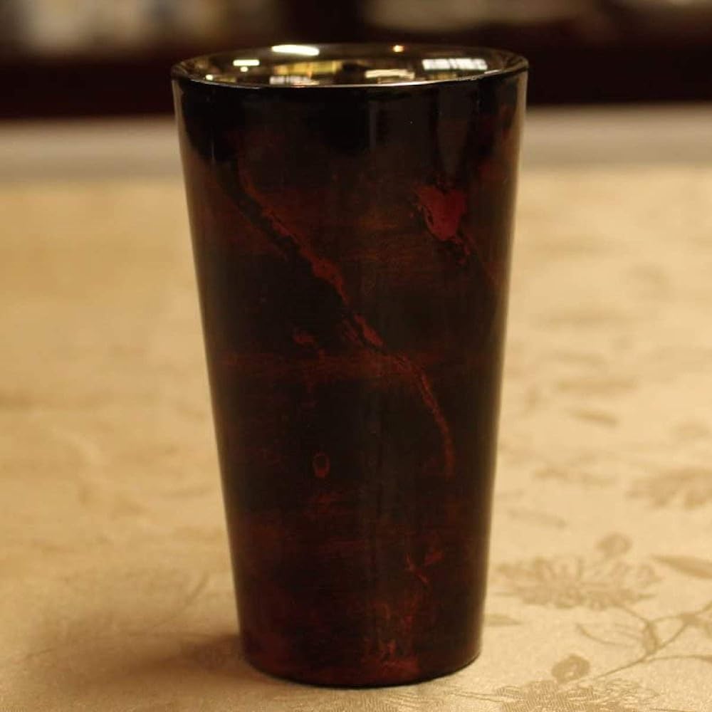 Lacquered lacquer sink double straight cup black sandalwood SCW-L501