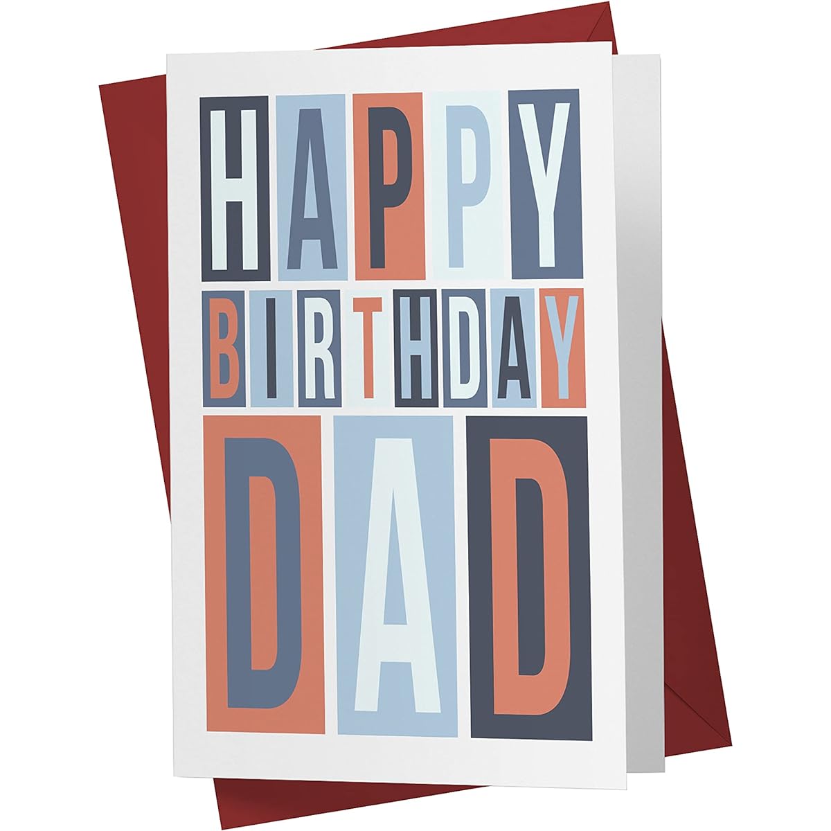 Sweet Birthday Card for Dad Large 5.5 x 8.5 Happy Birthday Dad Card - Birthday Card from Daughter to Dad Father's Birthday Card Karto Dad Rectangle