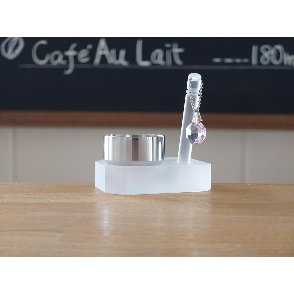 [Small but good sound mini orin Ⅱ] Orin diameter 38mm Orin set Orin stand Orin stand Buddhist altar fittings Ring stick split bone Memorial Made in Japan (Matte clear)
