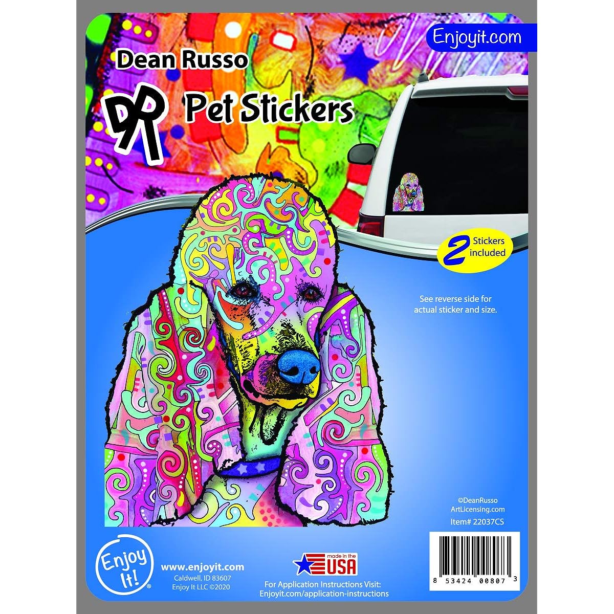 Enjoy It! Poodle Sticker with Dean Russo Artwork