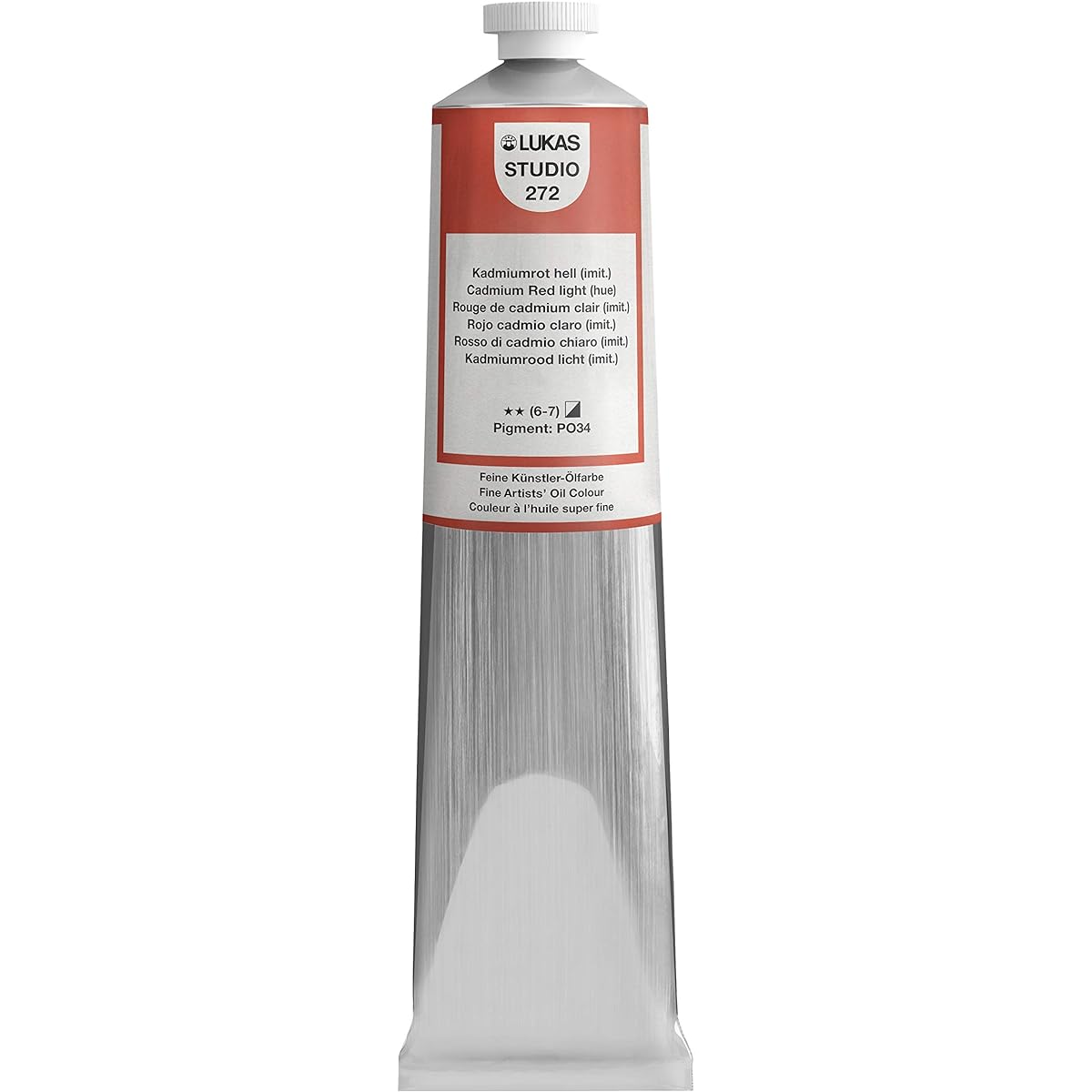 Lukas Studio Oil Color 200ml Tube - Cadmium Red Light Hue