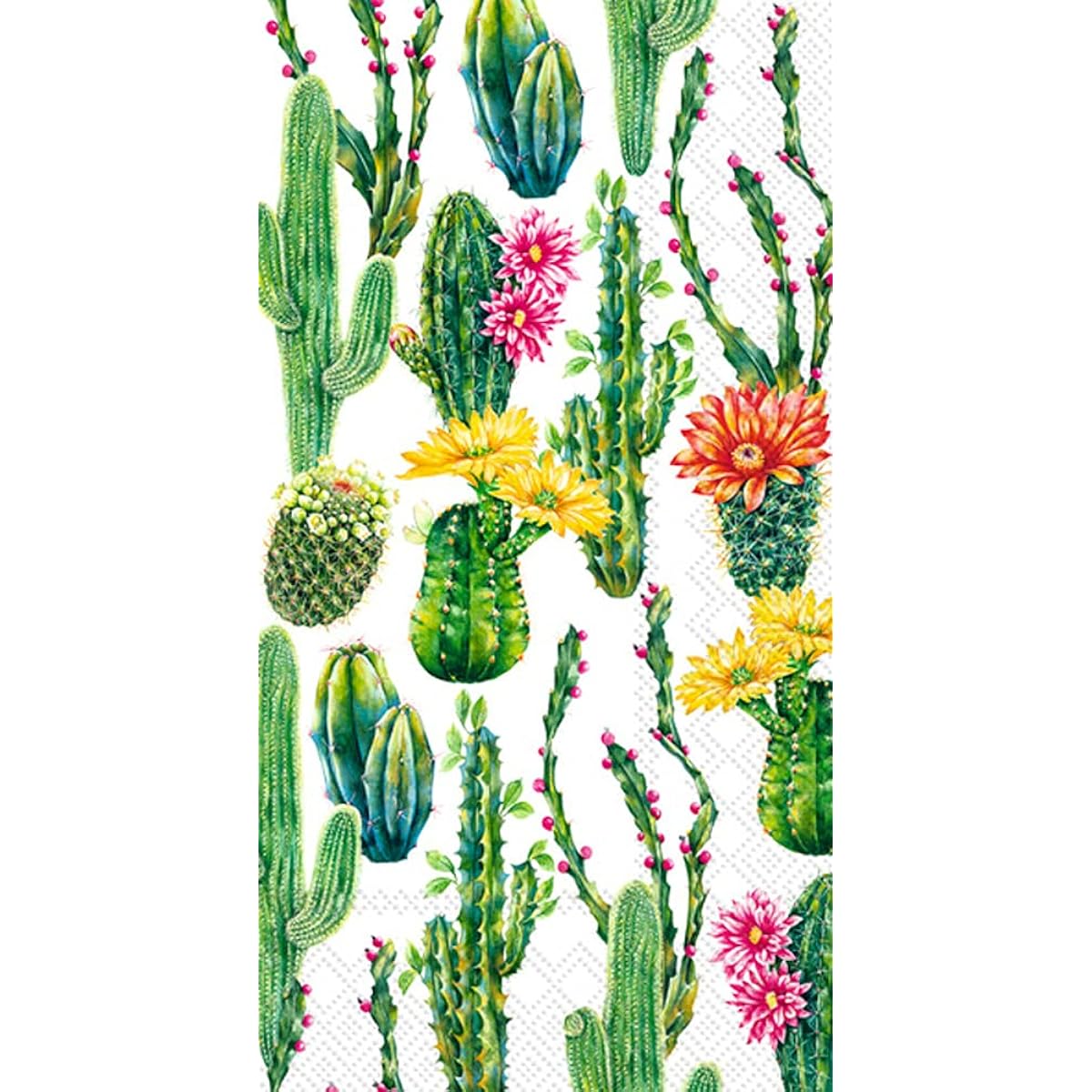 Boston International IHR 3-ply Paper Napkins, 16-Count, Guest Size, Exotic Garden