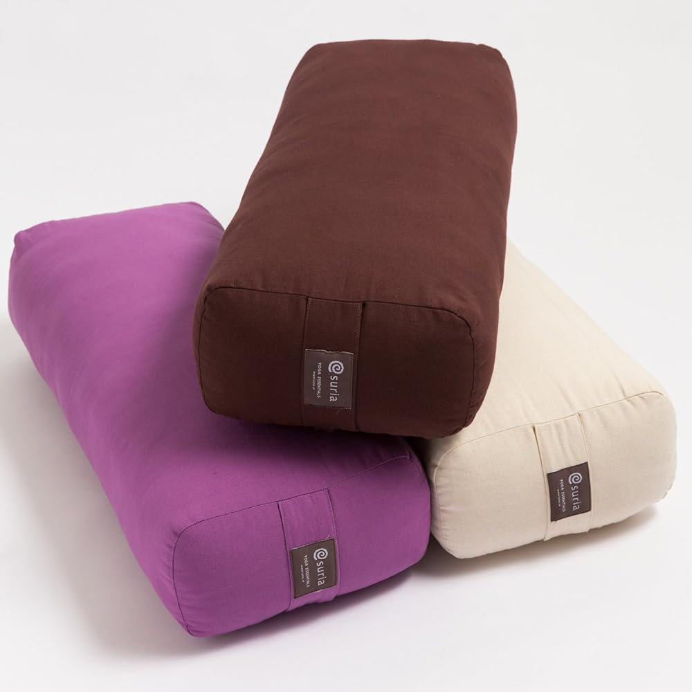 Suria [Yoga Bolster] Props, Stable, Square Shape, with Handle, Portable, Cover Removable