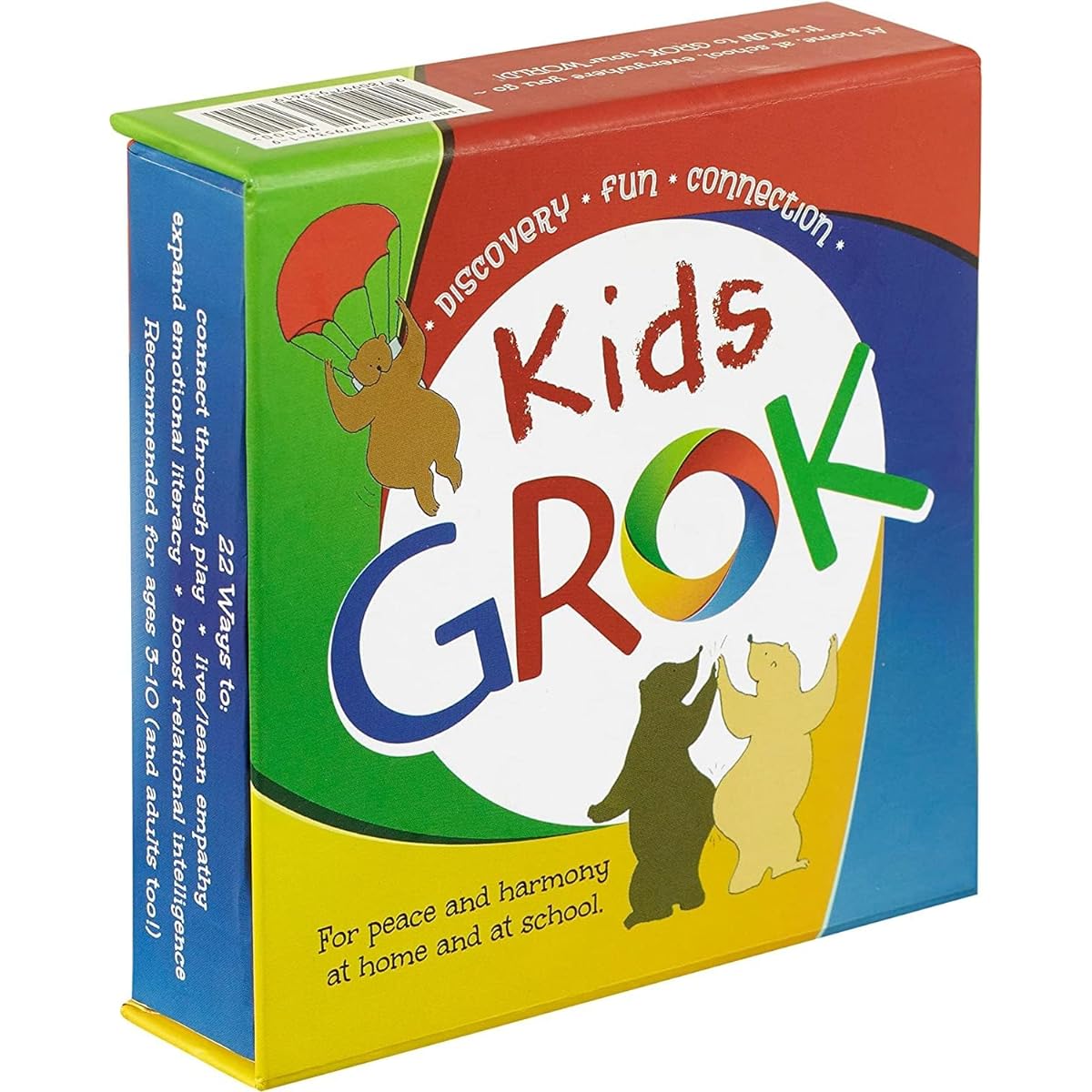 GROK Kids Conversation Cards for Ages 3-10 | Kids Play, Learn, Build Confidence, and Express Emotions | Learning Aid for Parents and Professionals | 22 Games and Booklet Included