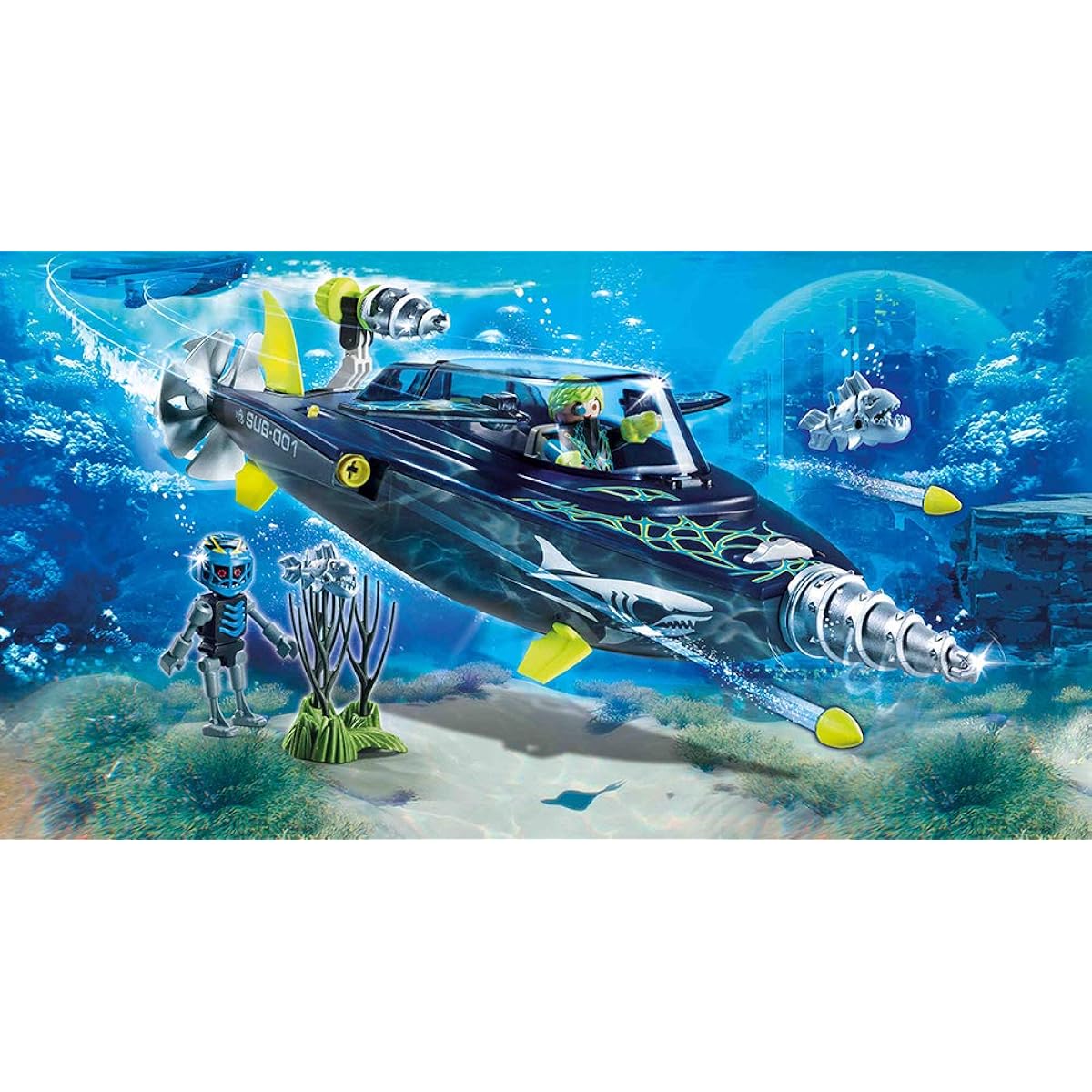 Playmobil 70005 Top Agents Team S.H.A.R.K. Drill Destroyer Colourful