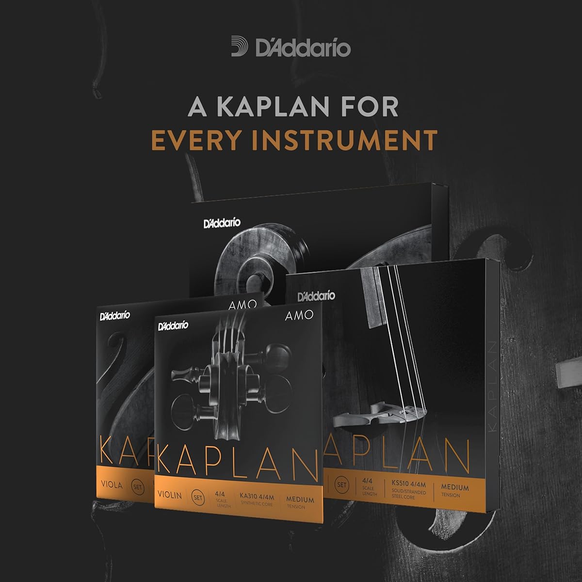 D'Addario Cello Strings Kaplan Set KS510 4/4M Medium Tension [Domestic regular product]