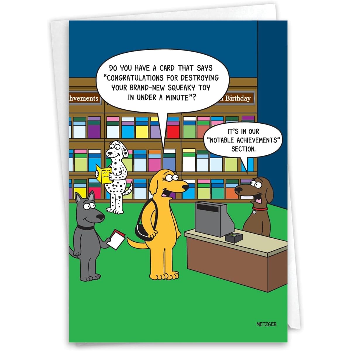 NobleWorks Humorous Congratulations Paper Cards with 5" x 7" Envelopes (1 Card) Congats Good Luckable Notable Achievement C10267CGG