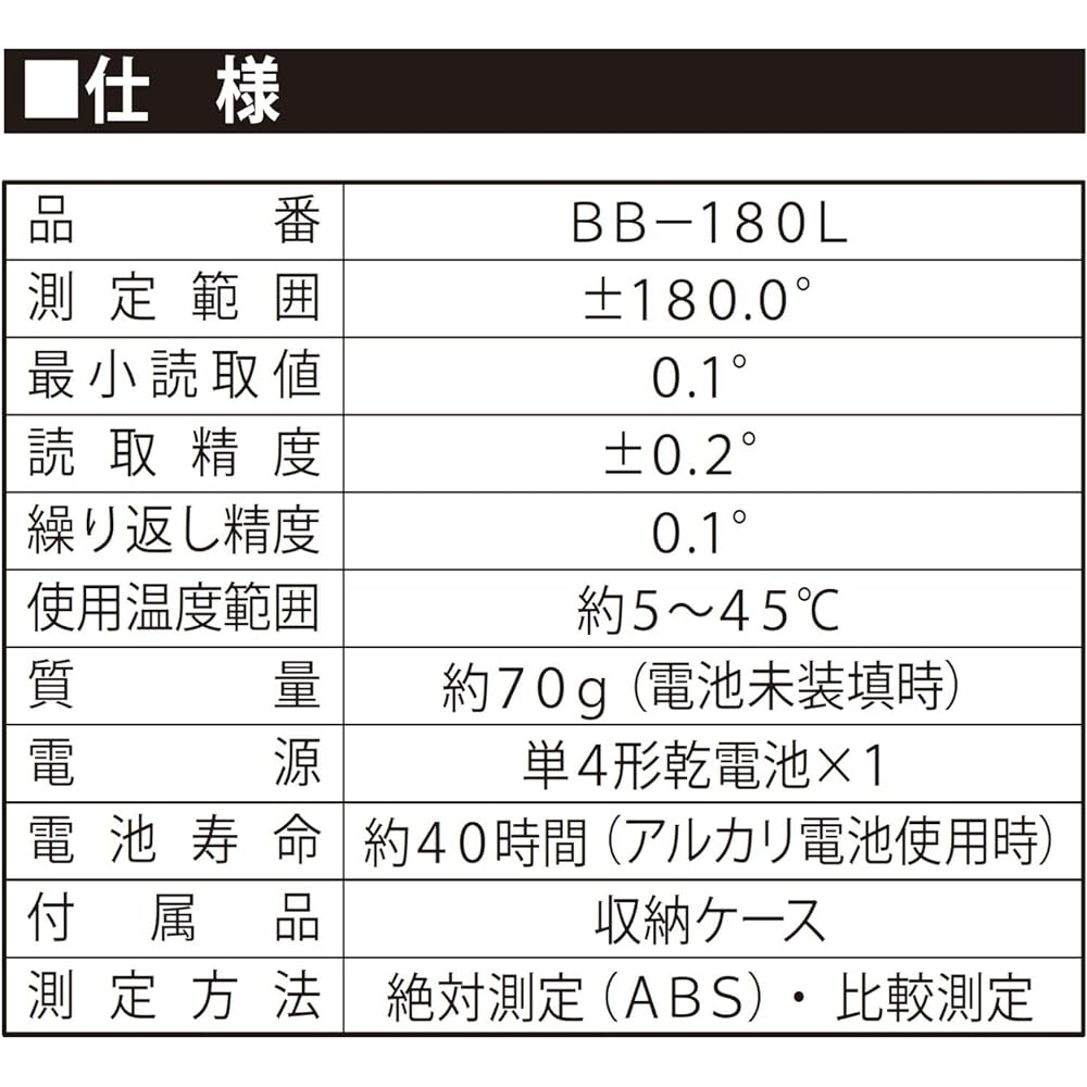 Niigata Seiki SK Bevel Box (Digital Angle Meter) with Backlight ±180.0° BB-180L