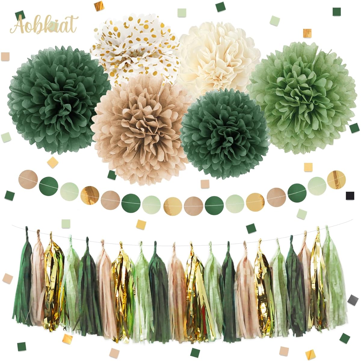 AOBKIAT Olive Green Party Kit