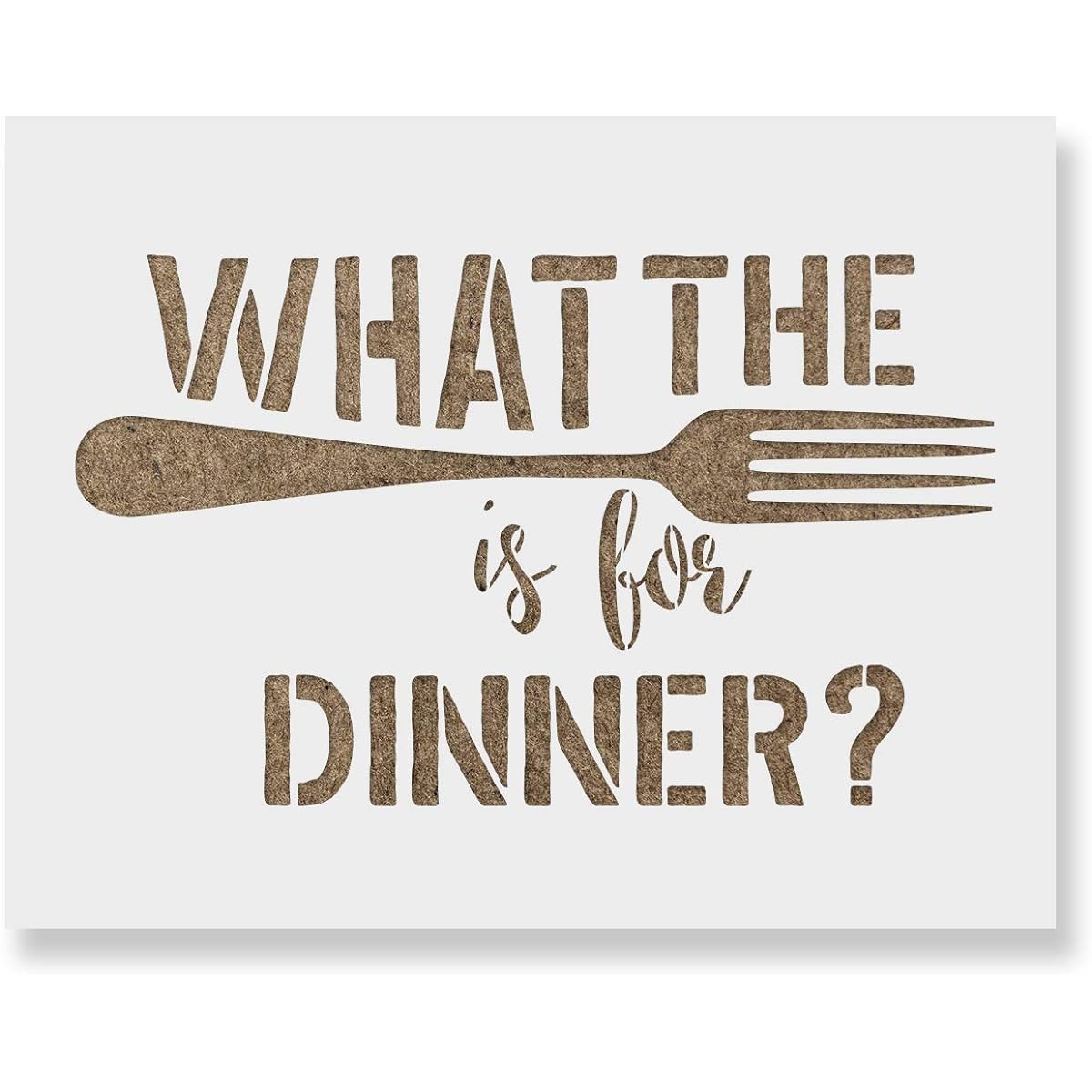 What The Fork Stencils - Reusable Stencils for Painting - Mylar Stencils for DIY Projects and Crafts