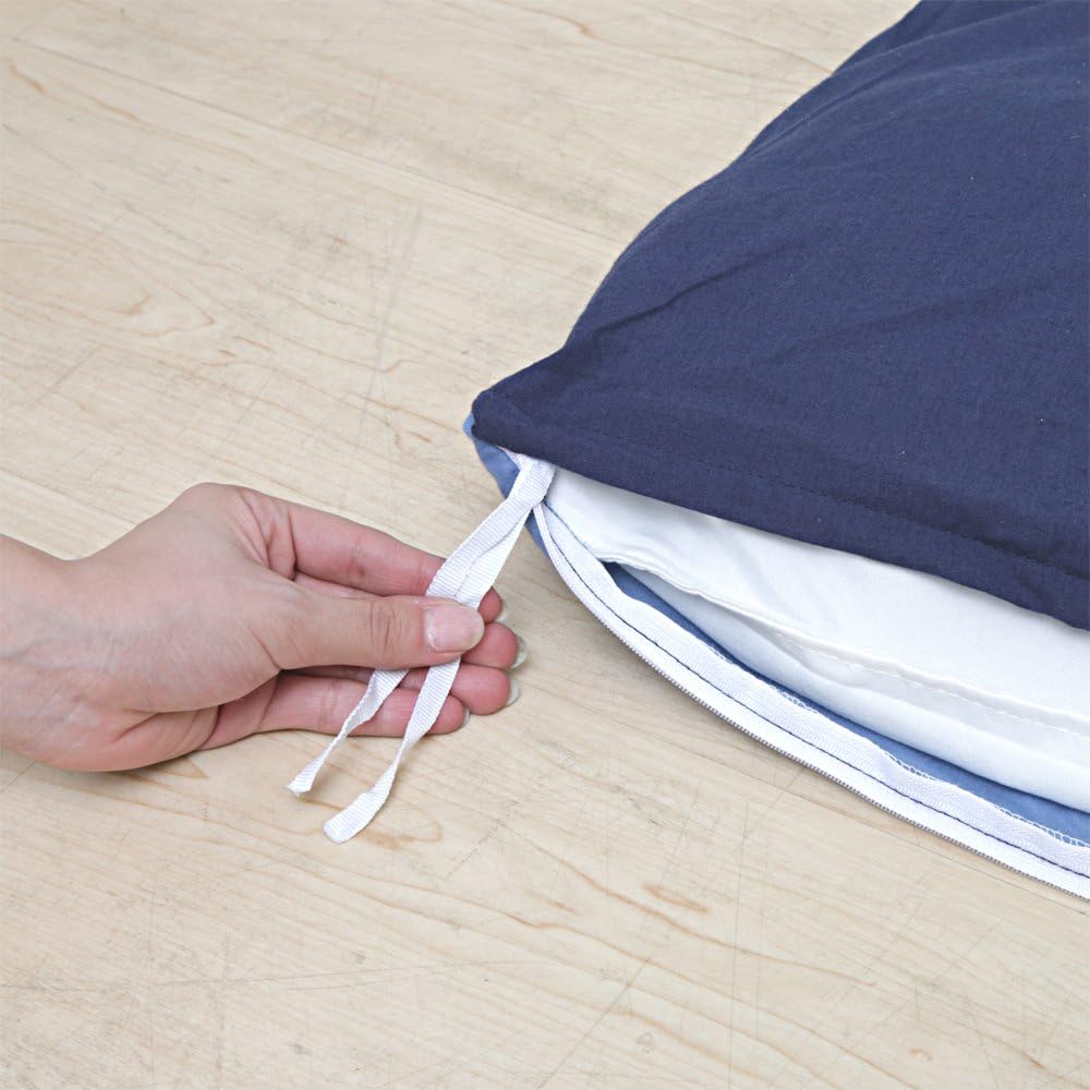 Showa Nishikawa Duvet Cover, Japanese Style, Antibacterial, Odor Resistant, Reversible, Double Long, Plain Navy SN101921WA
