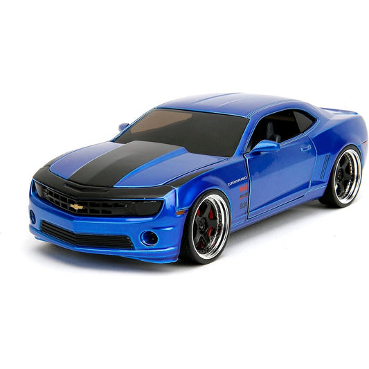 Big Time Muscle 1:24 2010 Chevrolet Camaro Diecast Car Kids and Adult Toys (Candy Blue)
