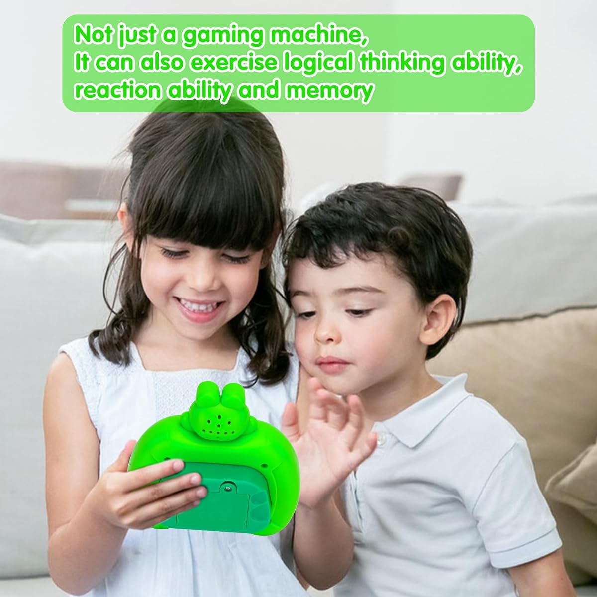 Fast Pop Game Fidget Toy - Handheld Push Game for Kids Teens Adults Quick Push Bubble Game Light Up Fidget Toy for Boys Girls Birthday Christmas(Frog)