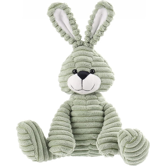 Apricot Lamb Toys Stuffed Corduroy Bunny Rabbit Plush Soft Cuddly Great for Kids (Green Bunny 8.5"