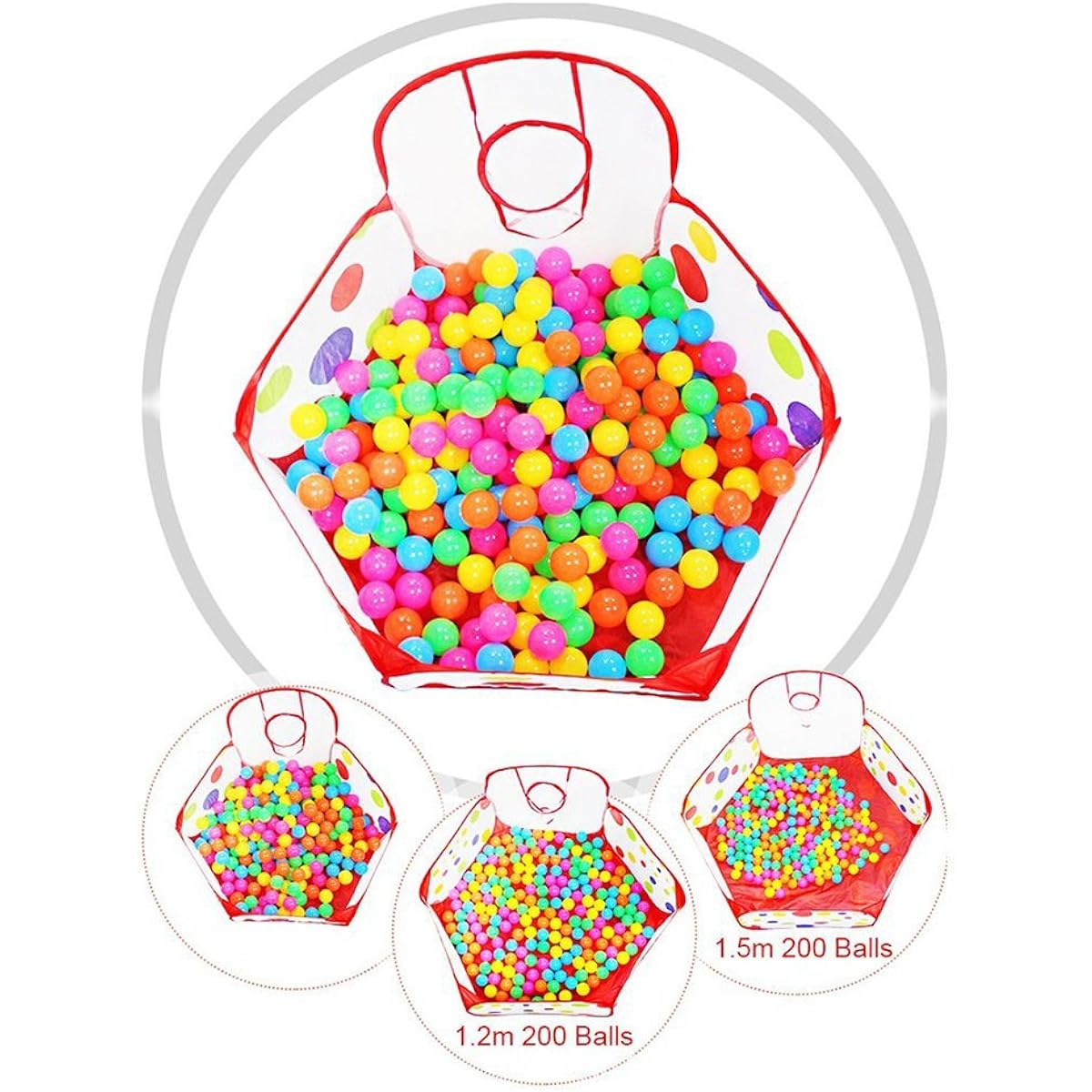 NUOLUX Kids Portablefun Playhouse Ball Pit Pool Playpen Indoor Pop Up Ball Play Tent 1M 1.5M+ Basketball Hoop 145245UE3965105
