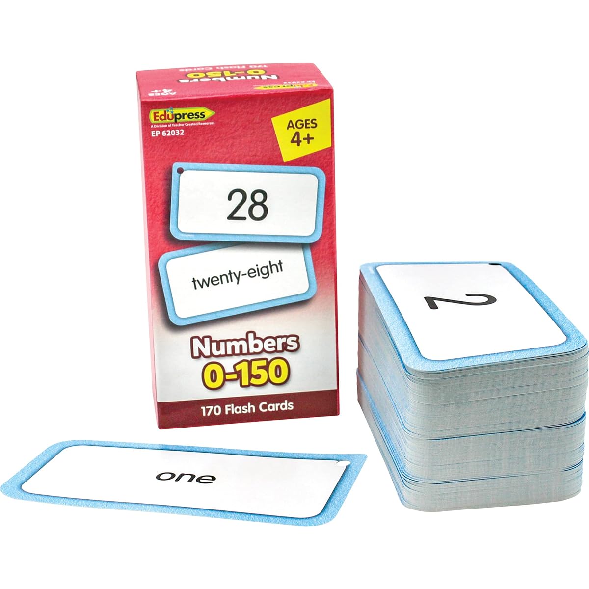 Flash cards from 0 to 150.