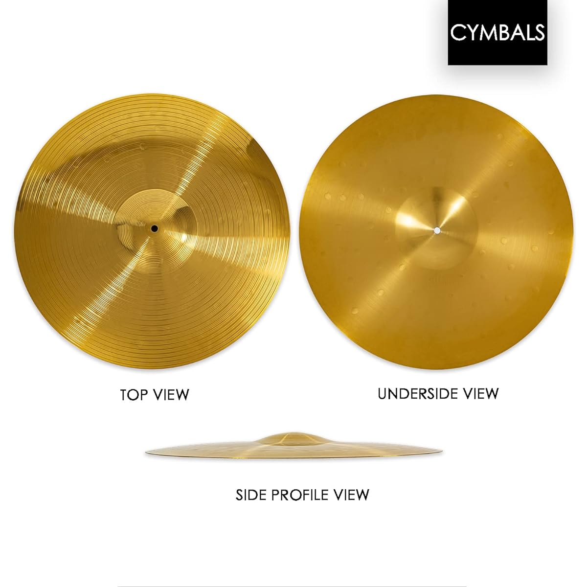 Crash Cymbal 16 Inch Crash Cymbal (16 Inch, Gold)