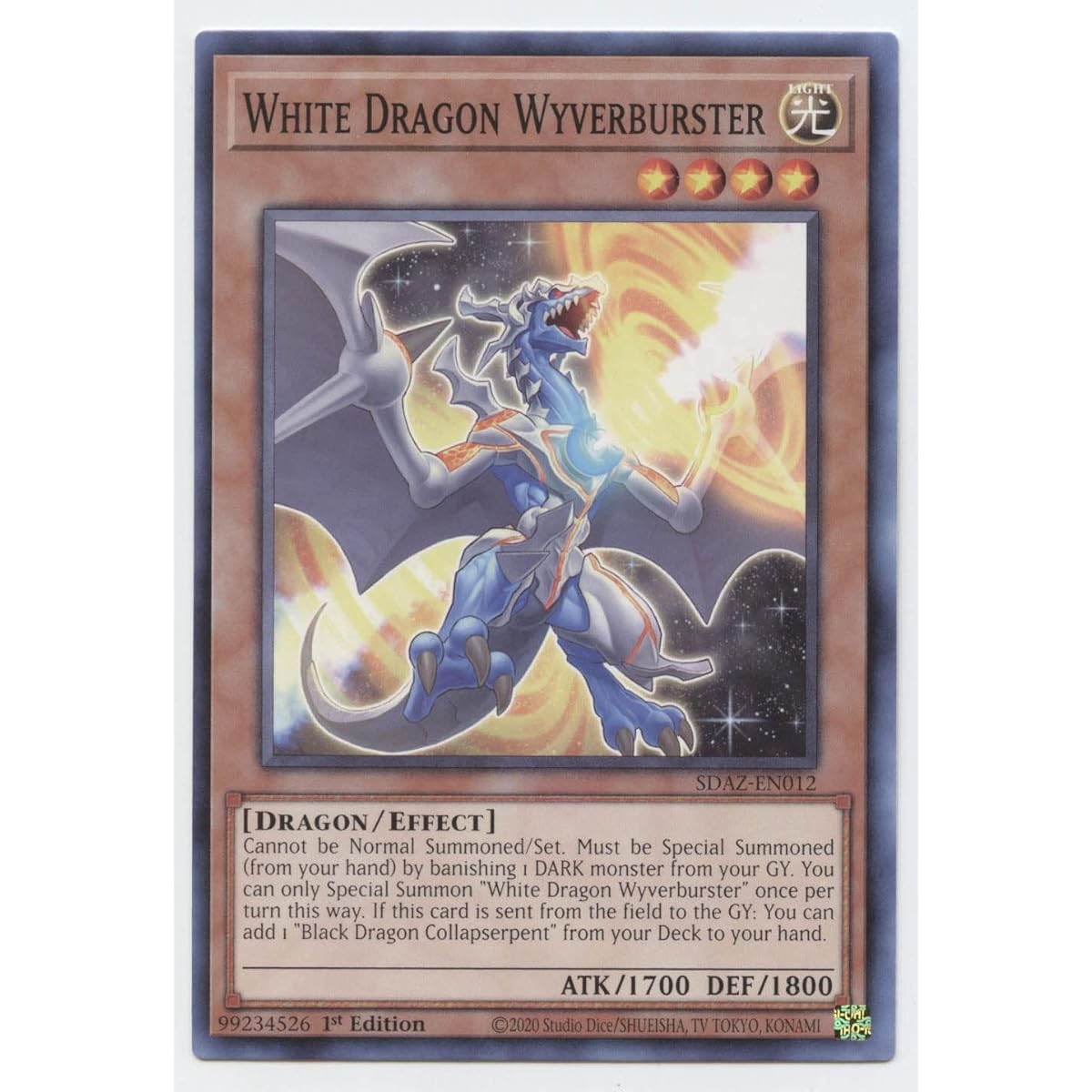 White Dragon Wyverstar - SDAZ-EN012 - Common - 1st Edition