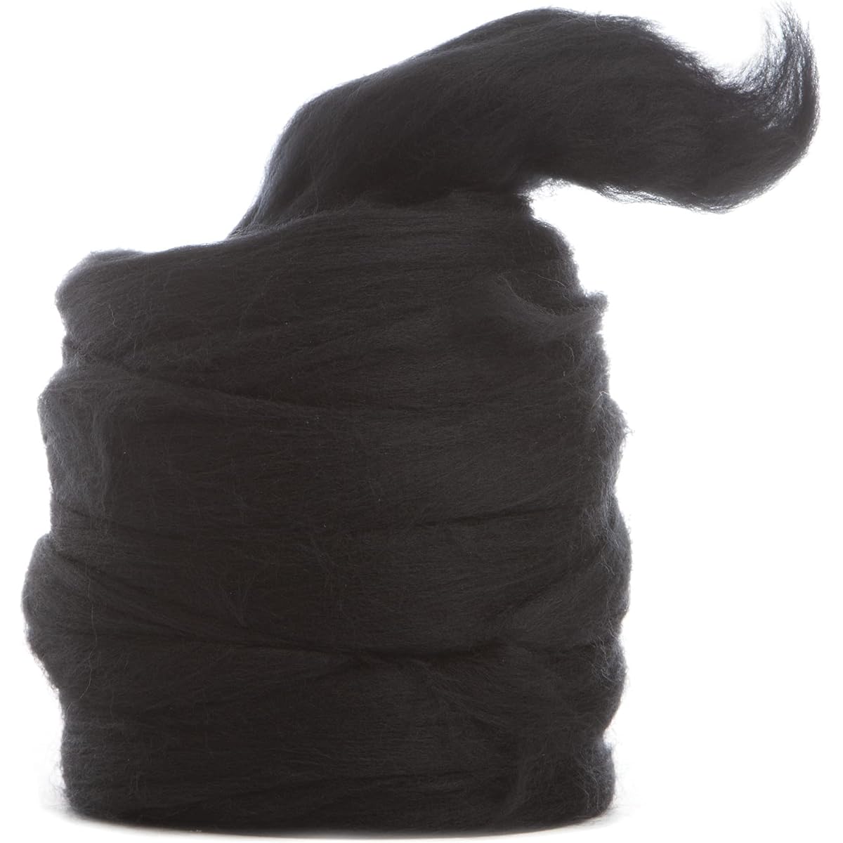 100% Natural Merino Wool Roving Color Raven Black 227g Size Best Merino Wool for Spinning Tapestry Needle Felting Big Yarn Roving 19 Micron 70mm Staple Length