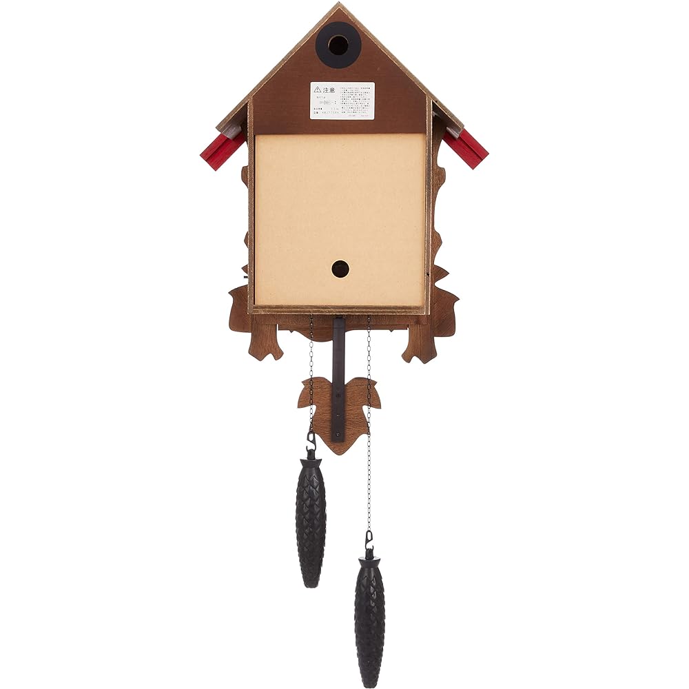 RHYTHM Cuckoo Clock Wall Clock [Made in Japan] Made in Japan Cuckoo Melville R Authentic Bellows Style Brown 48.8 (up to pendulum, not including weight) x 31.1 x 14.5 cm 4MJ775RH06