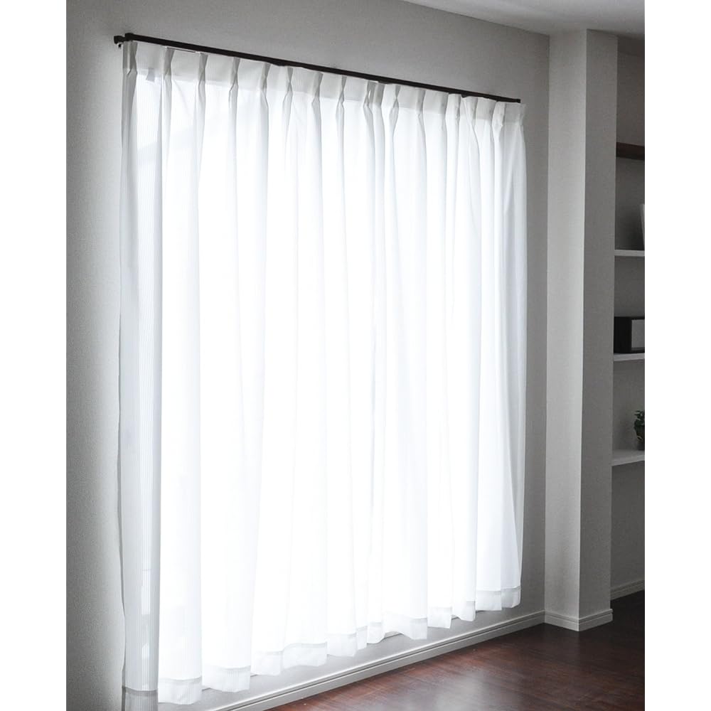 Made in Japan Luxury Double Fold Teijin Cool Heat Insulation/UV Protection Mirror Lace Curtain 100 x 198cm Set of 2 28025-100198