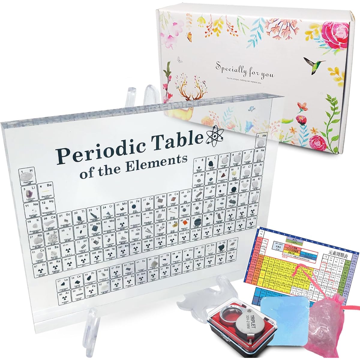 Element symbol periodic table real specimen acrylic embedded version MGPOP