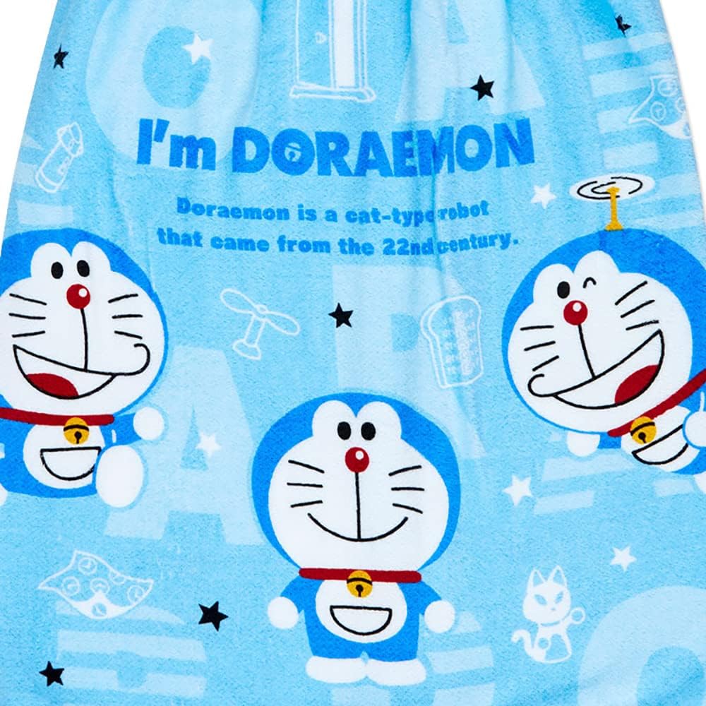 Sanrio Wrap Towel Pool Roll for Elementary School Children Blue 70cm Cotton Doraemon Sea Swimming Changing Clothes Girls Boys Character 812706 SANRIO