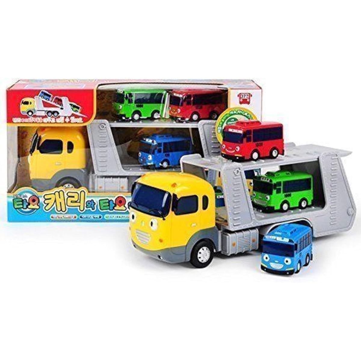 The Little Bus Tayo Carrier and Tayo Friends Pull Back Car Toy