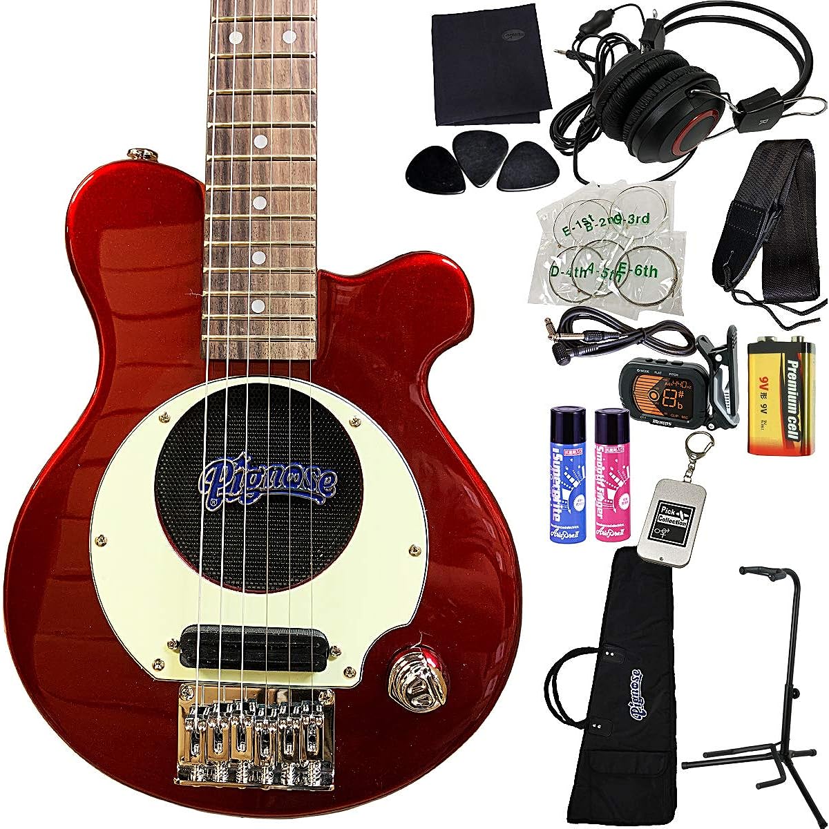 PIGNOSE PGG-200CA Beginner 14-piece set Pignose Candy Apple Red
